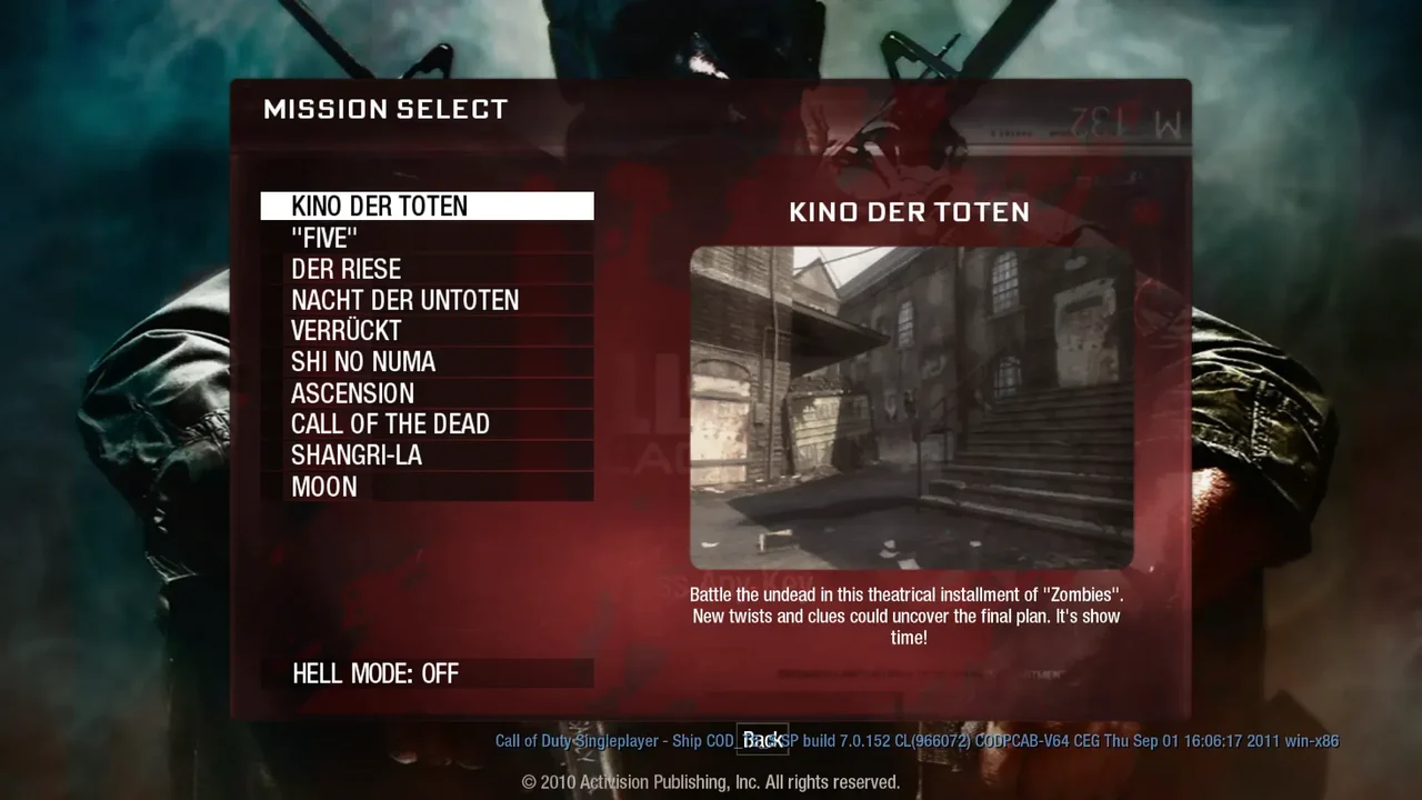 Black Ops Zombies maps